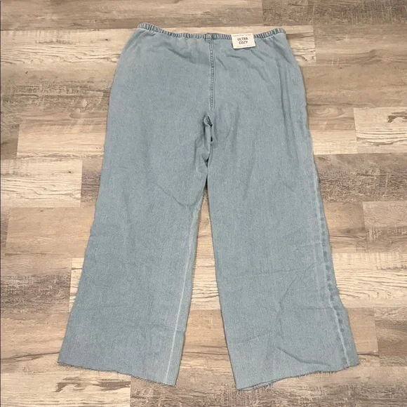 Vanilla Star Ultra Cozy Wide Leg Women's Light Blue Jeans - Picture 6 of 8